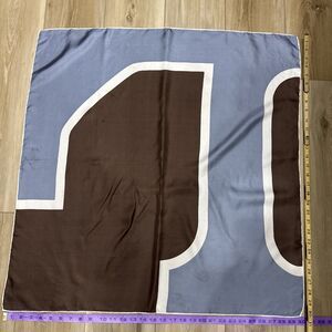 mcm silk scarf Geometric Brown Gray Strauss